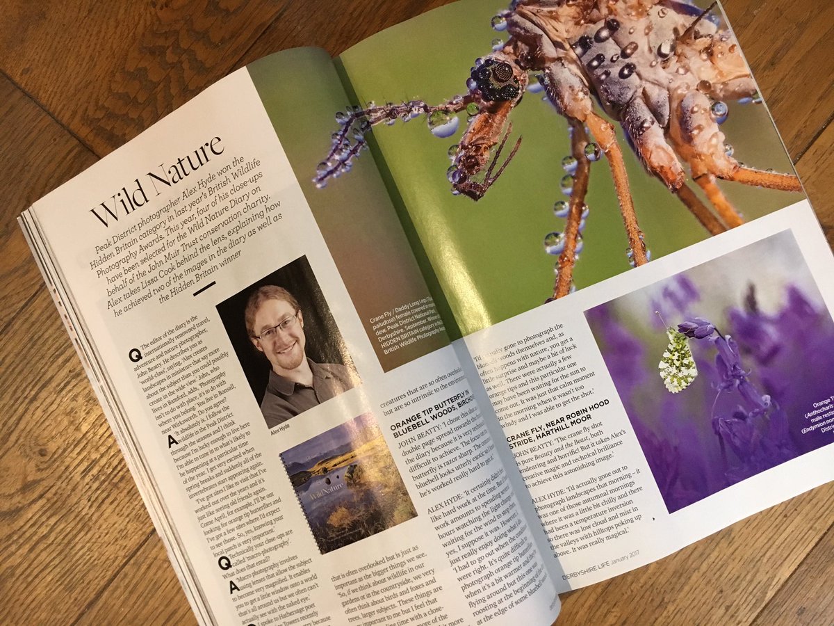 alexhydephoto's tweet photo. This month's @derbyshirelife contains an interview with me where I discuss my images in the wonderful @JohnMuirTrust Wild Nature diary https://t.co/wSx6eg52Bi
