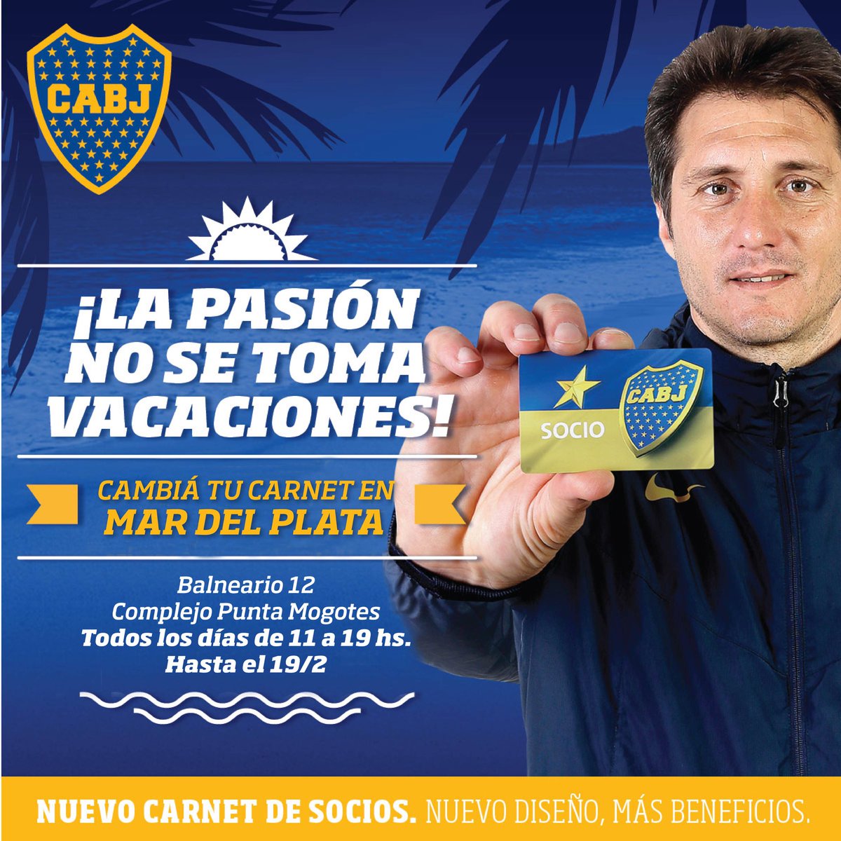 pmasferrer's tweet photo. La Pasión no se toma vacaciones! Acércate al Balneario 12 en Mar del Plata y renova el carnet ! 
#compromisoconelsocio https://t.co/Zq8gAe89hW