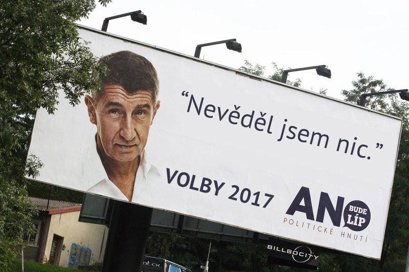 Simindr's tweet photo. Objevil se první billboard z volební kampaně ANO 2017. https://t.co/vBWlOgFmWe