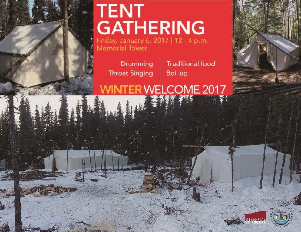 Setting up for another day of #WinterWelcome fun. <a href="/chmrmunradio/">CHMR</a> at the UC, Food Market at Breezeway. #TentGathering by the <a href="/MUNQEII/">QEII Library, Memorial University</a>