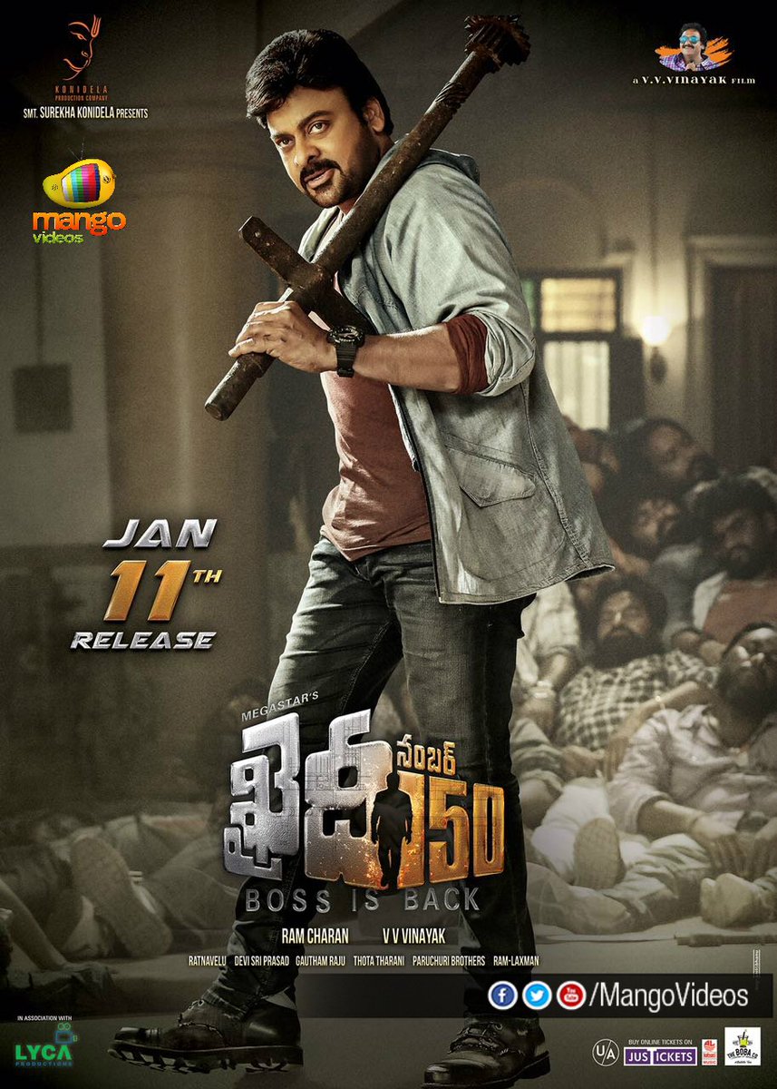mangovideos's tweet photo. Can't wait to watch Boss on the big screen after Eight long years😍
#LatestPosters #Megastar #Kajal #DSP #KhaidiNo150OnJan11th #MangoVideos https://t.co/kiytew9GRo