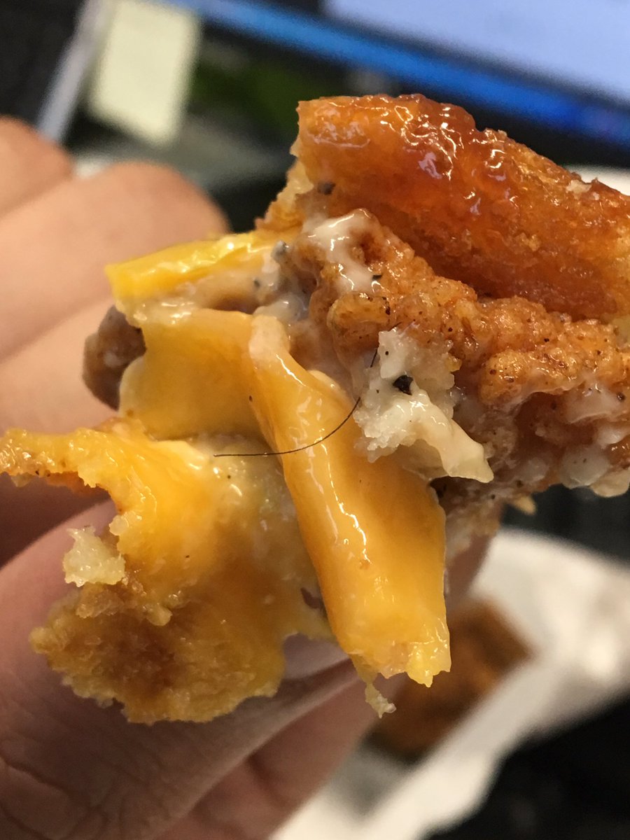 adamhill762's tweet photo. @KFCUKI Thanks for the free hair you included into the wrong burger you gave me. Don't really feel like eating now! https://t.co/K1ZQbenjZx