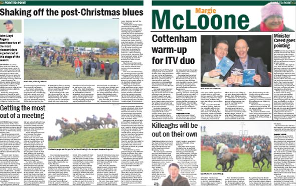 Eight-page point-to-point pull-out in today's paper, including columns from John Lloyd Rogers, Margie McLoone and <a href="/EoghainWard/">Eoghain Ward</a>