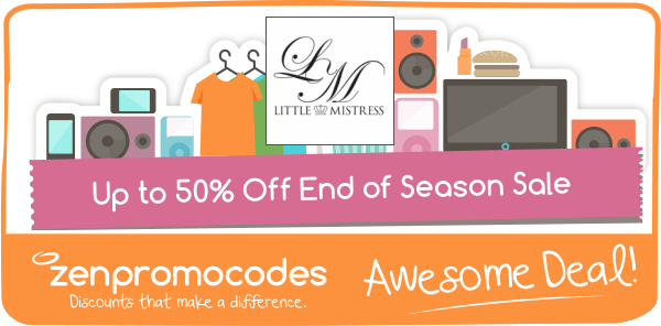 zenpromocodes's tweet photo. #LittleMistress #DiscountDeal Up to 50% Off End of Season Sale https://t.co/d79gUpJJZr https://t.co/fu3RgYlEBr