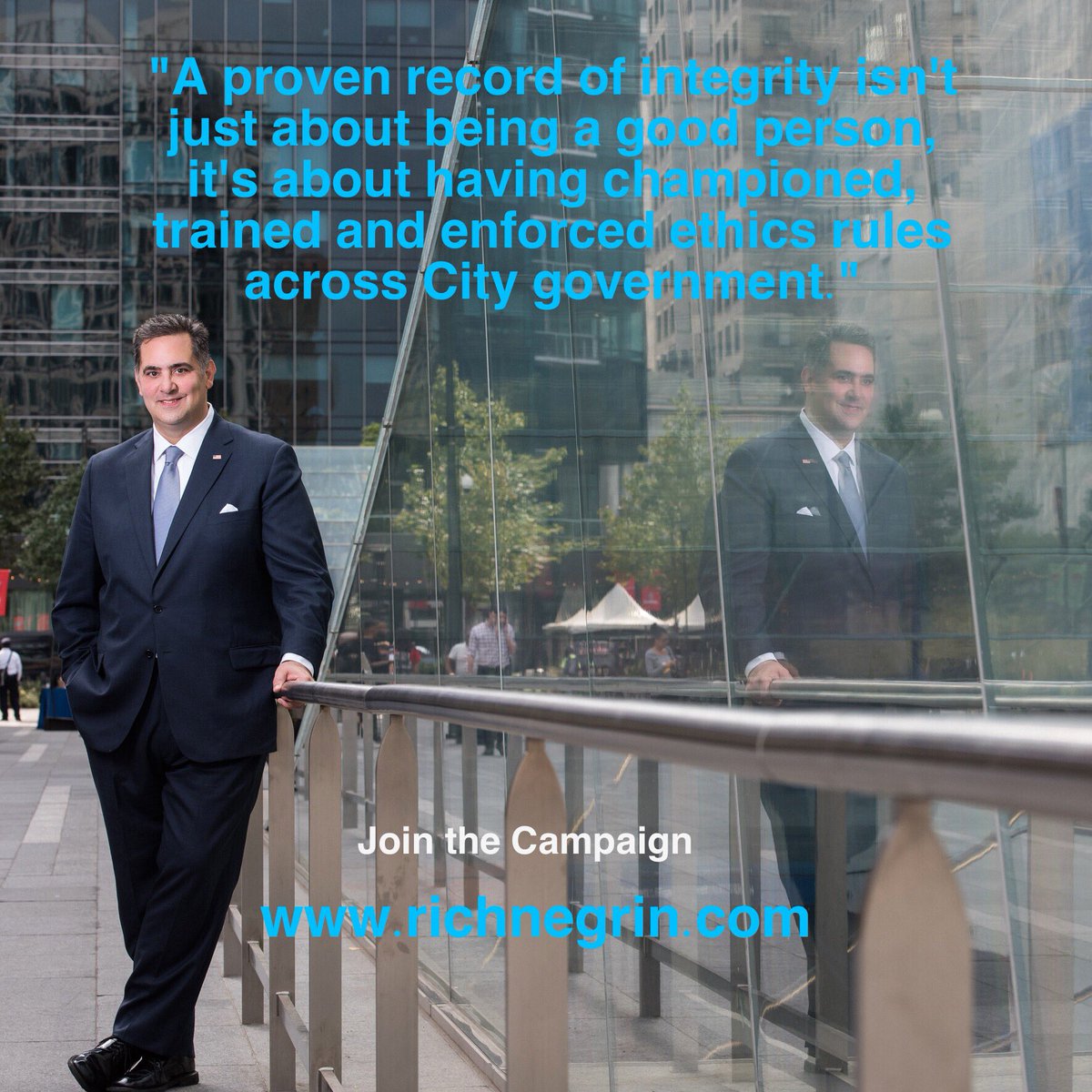 RichNegrin's tweet photo. #RestoreIntegrity What is a proven record of integrity? It's more than just being a good person. #Negrin4DA Join: https://t.co/Rman3jvesn https://t.co/NwHWMf2miM