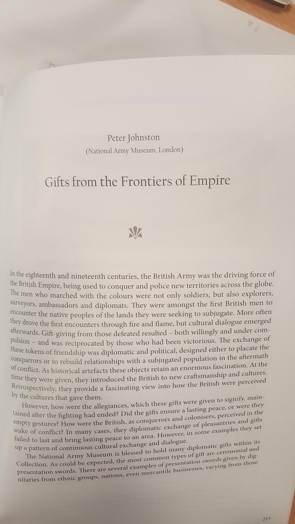 PeteAJohnston's tweet photo. Thrilled that my #ICOMAM 2015 paper on Lord Roberts and his Maori mere has been published. It landed on my desk today! #FridayFeeling https://t.co/7AuOBsQKJB