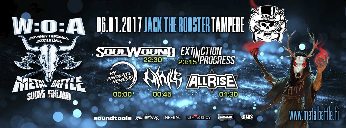 _Undergrounded's tweet photo. Today in #Tampere @jacktherooster_ WOA Metal battle Finland with @Soulwoundband #ExtinctionInProgress #MyFavouriteNemesis #Nihile
#AllRise https://t.co/WepS9rHYbe