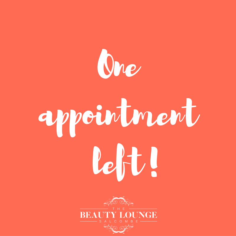 alchemy_clinic's tweet photo. We have just one appointment left this week - tomorrow at 9am! Perfect for #waxing #tinting or a #fileandpolish. Call 01548 844983 to book. https://t.co/5PMlMCa2CY