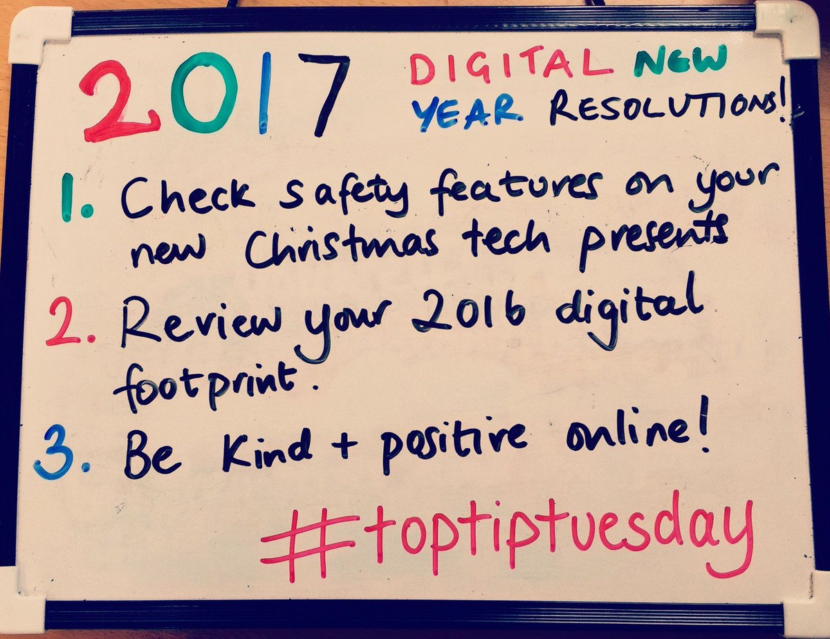 childnet's tweet image. Have you set your Digital New Year’s resolutions for 2017? Here are our top three bit.ly/2i06aAw