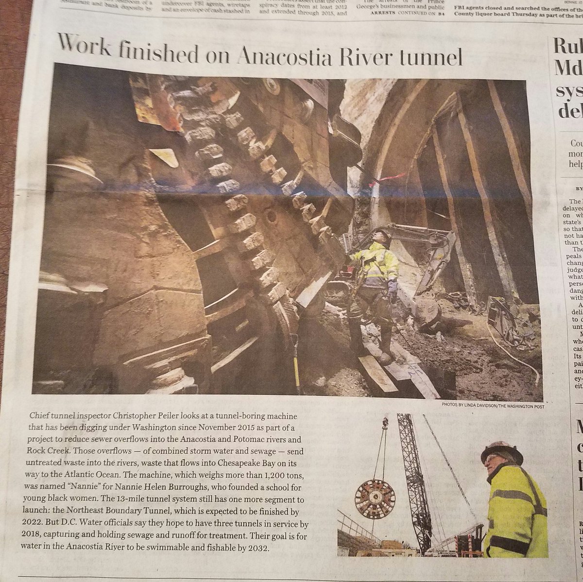 MatthewRies's tweet photo. Opened up the @washingtonpost this morning to find another #water quality milestone completed in the region. Congrats @dcwater &amp; @NannieTBM! https://t.co/ghVJDdexZR