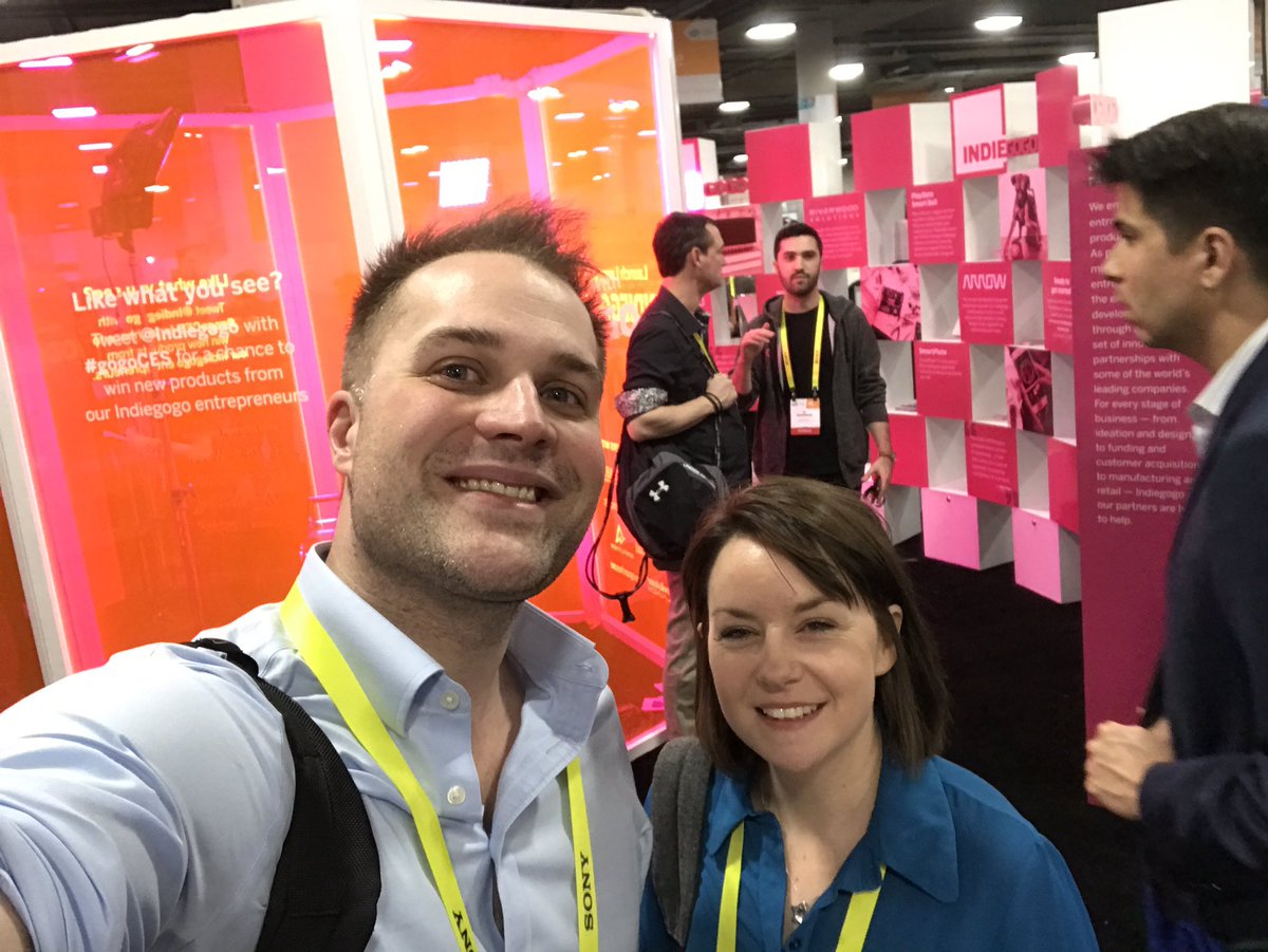 dave_challis's tweet photo. Checking out the great @Indiegogo space at #CES2017 and talking about RB's healthier tomorrow startup challenge https://t.co/rpycgImKwA