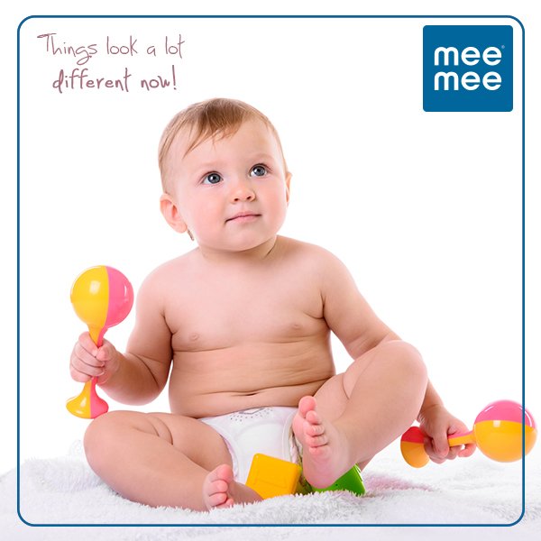 MeeMeeIndia's tweet photo. By around 5-6 months, most babies can sit up with support. When did your child learn to sit up? #MyBabysFirst https://t.co/PgFuAMfvOU