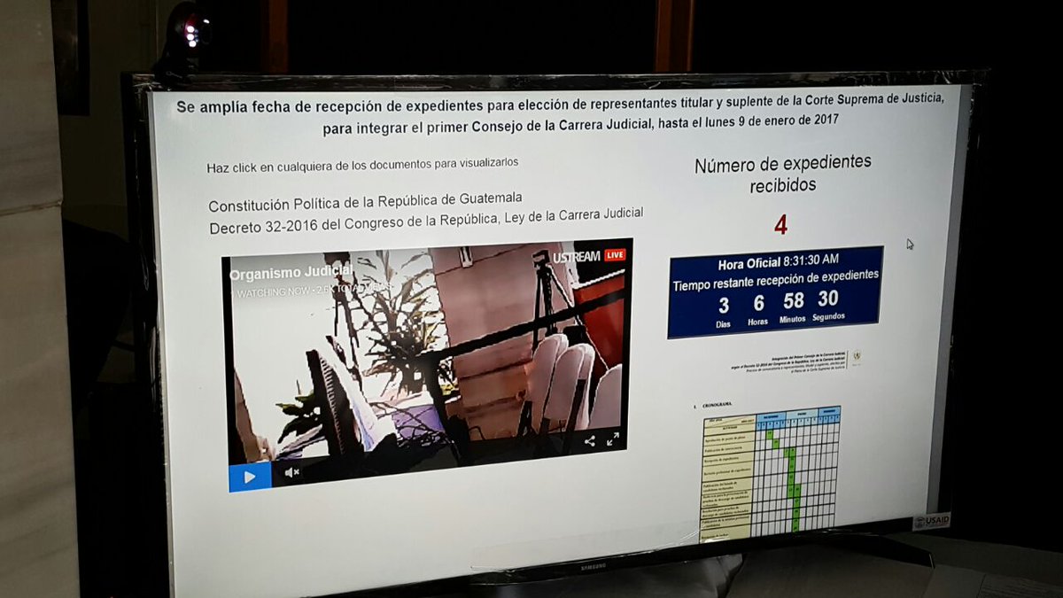 En desarrollo recepción de expedientes para elección de representantes para integrar Consejo de la Carrera Judicial.