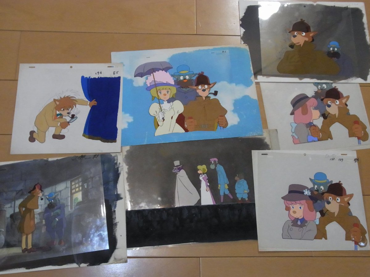 名探偵ホームズ ホームズとワトソン セル画 2枚セット Amazon.co.jp