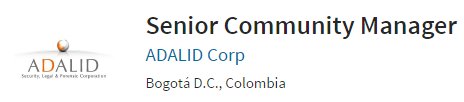 ClicToWorld's tweet image. #LoMejorDeColombia es que podemos empezar el año con trabajo ¿Senior Community Manager? Este trabajo es para ti.
bit.ly/2iQfqIv
