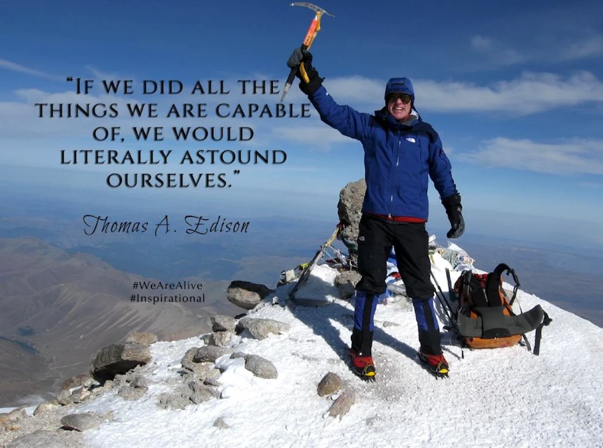 If we did all the things we are capable of, we would literally astound ourselves. ~Thomas A. Edison

#motivation #WeAreAlive