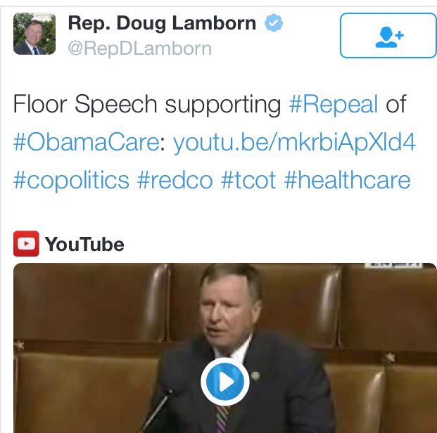 MtnCOLady's tweet photo. .@RepLamborn voted for Repeal before. Colorado is trusting him to vote for #FullRepeal this year. Full means #FULREPEAL. https://t.co/W2wCiqvjNl