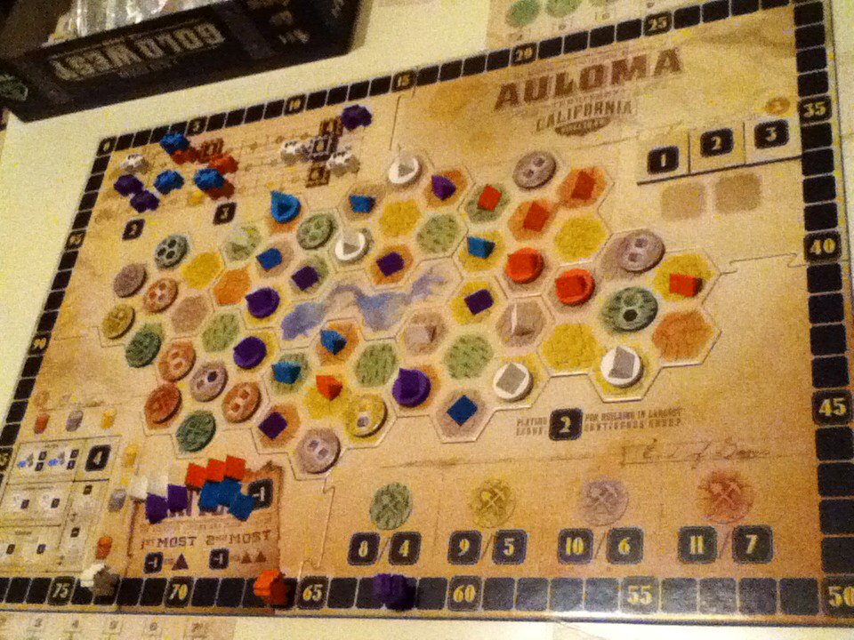KnAGameReviews's tweet photo. Played my first game of #GoldWest by @TastyMinstrel -my Santa gift- last night and it was so AWESOME #bgg #tabletop https://t.co/UH9D0RFJVH