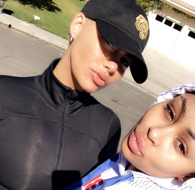 Chillin with my sis @BLACCHYNA Rockin my Brand new Gold Rose Hat Available now @ShoePalace ? https://t