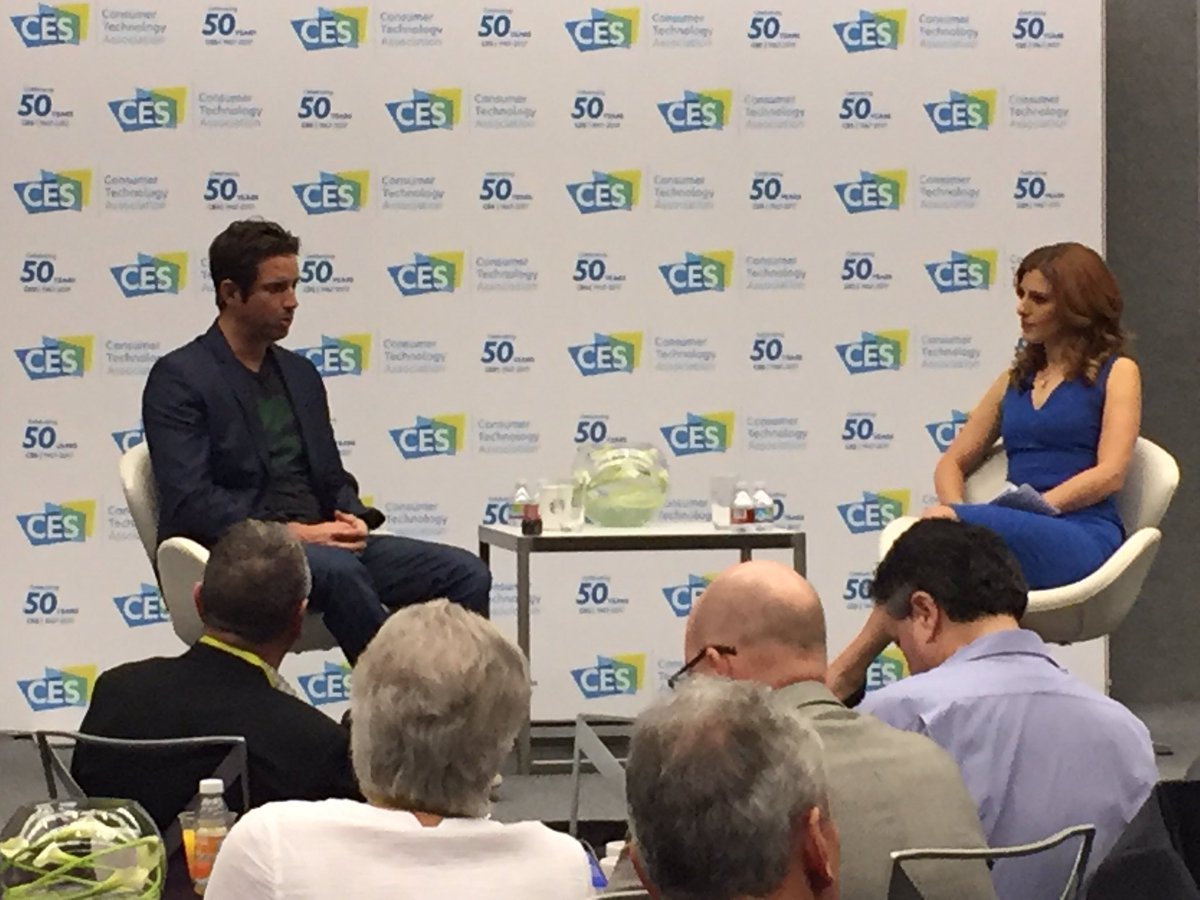 CES's tweet photo. .@GoPro's Nick Woodman discusses the international market for their cameras and partners overseas. #CES2017 https://t.co/0tZjhO2B2k