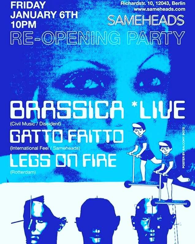 OrganisedMusic's tweet photo. #LegsOnFire hit #Berlin tonight 6th Jan @ #SameHeads :) Same minds.Same Heads. #LegsOnFireMusic #DarkDisco #Acid https://t.co/JHmmjarWBr
