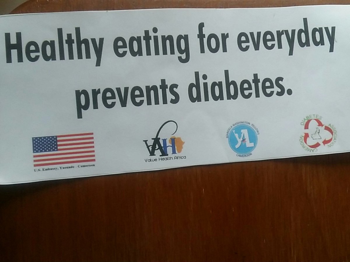 You are what you eat!!! So eat healthy #KnockOutDiabetes. #DiabetesStickerCampaign. @WHO @USEmbYaounde @USAIDAfrica @IDF