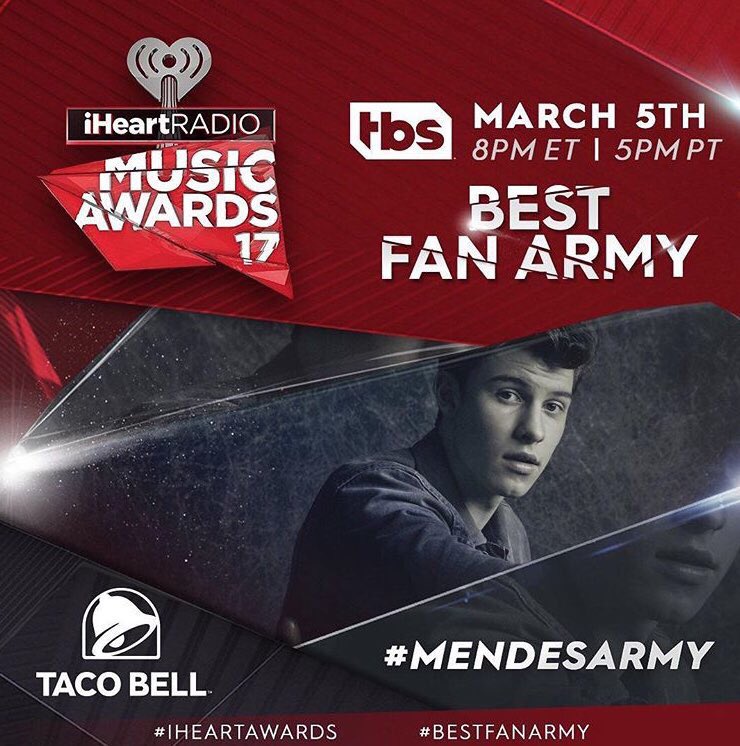 ShawnMReport's tweet photo. Every RT counts as a vote💪🏼
#BestFanArmy #MendesArmy #iHeartAwards https://t.co/9AfhsaHPre