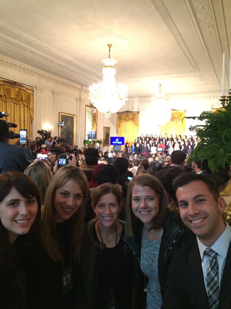 #TeamEastWing gathers in the East Room to watch <a href="/FLOTUS/">First Lady Melania Trump</a>'s final speech. #ReachHigher