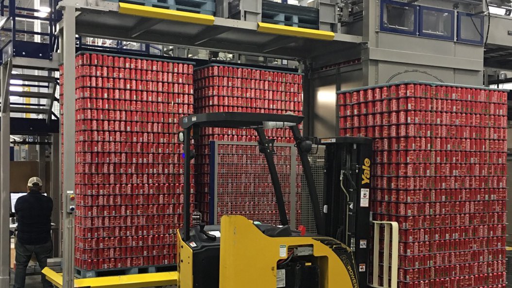 dogfishbeer's tweet photo. Loading up the canning line for the first-ever run of Flesh &amp; Blood IPA!! Coming at ya soon.... https://t.co/2kqZxNDpQC
