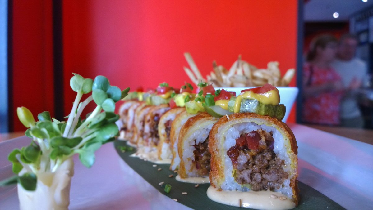 TheCowfishATL's tweet photo. What storm?! We plan to be open tonight for dinner! Come and get your fix, folks!  #ATLeats #burgushi #eatsushi https://t.co/UXSSWRNZ10