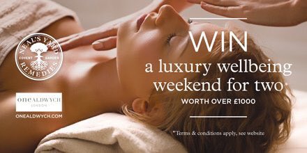 NYR_Official's tweet photo. Want to WIN a wellbeing weekend for two at @OneAldwych, two places on our Intro to Aromatherapy Course & more? ENTER https://t.co/2hVgc8nkA7 https://t.co/i6qQUVnk2o