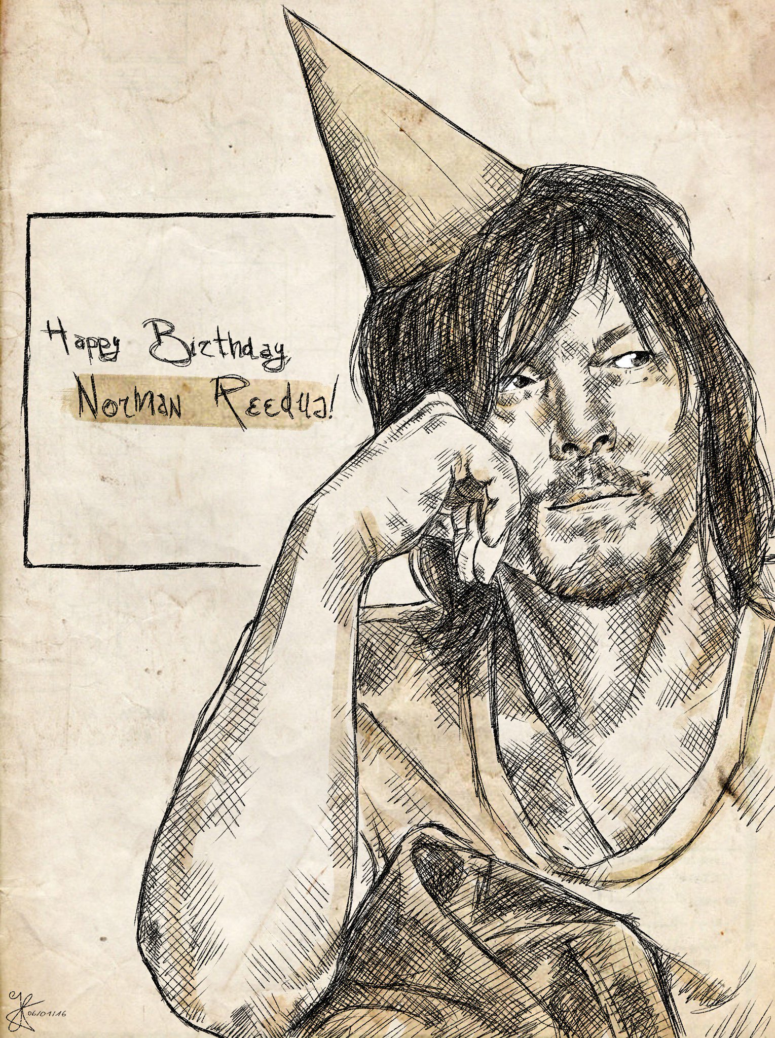 Happy Birthday, Norman Reedus!  here\s my little drawing for you. Enjoy your special day! 