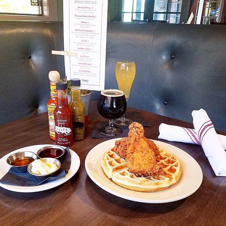 Friday is our favorite day of the week because it's all you can eat Chicken &amp; Waffles for $14 (11am-3pm)!