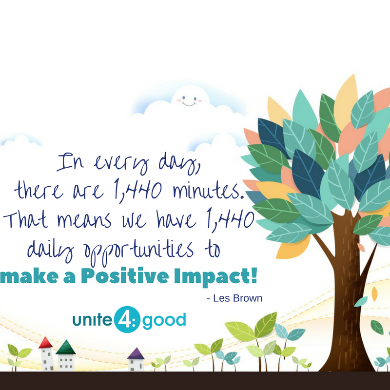 How many minutes will you spend making a positive impact today?