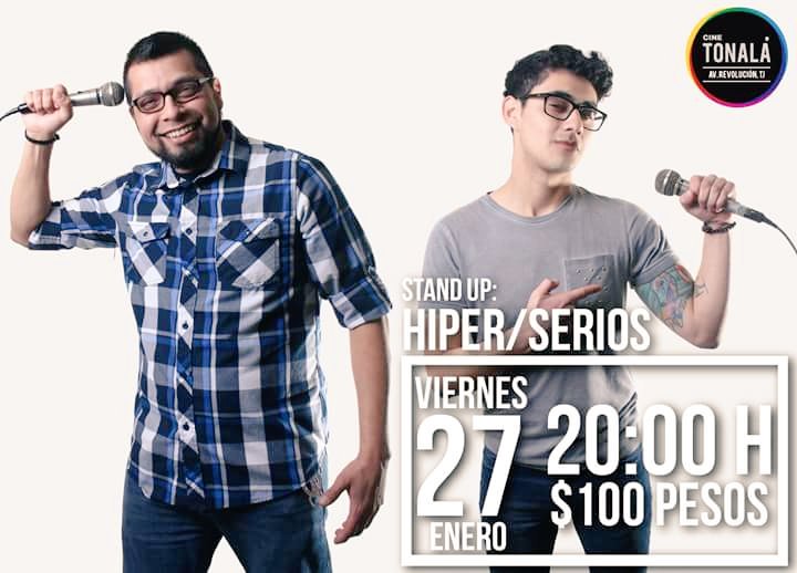 VicTuxpan's tweet photo. Amigos, el viernes 27 de enero estaremos @luisitostandup y yo dando Show de Stand Up Comedy en @CineTonalaTj Los esperamos. #HiperSerios https://t.co/TJpif05BlQ