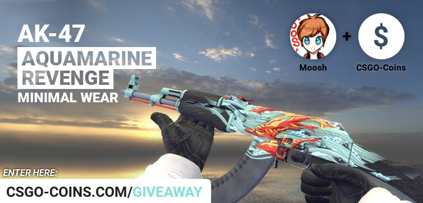 EarnCoinsGG's tweet image. PARTNER GIVEAWAY by @MooshPlaysReal!

Enter for a chance to win an AK-47 | Aquamarine Revenge!

csgo-coins.com/giveaway  

Ends 20.01.2017!