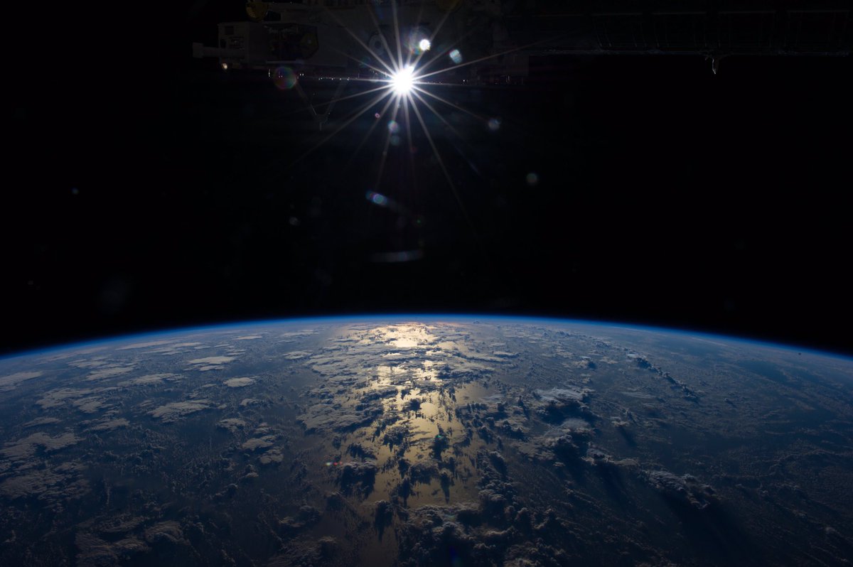 Astro_Wheels's tweet photo. In space, or on the moon, the 'sky' always appears black because there is no atmosphere to scatter the incoming light. @MrMerrillsClass https://t.co/WKy53ufYUY