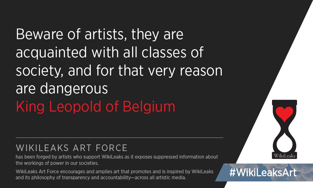 Beware of artists, they are acquainted with all classes of society, and for that reason are dangerous. twitlonger.com/show/n_1spgpfn #WikiLeaksArt