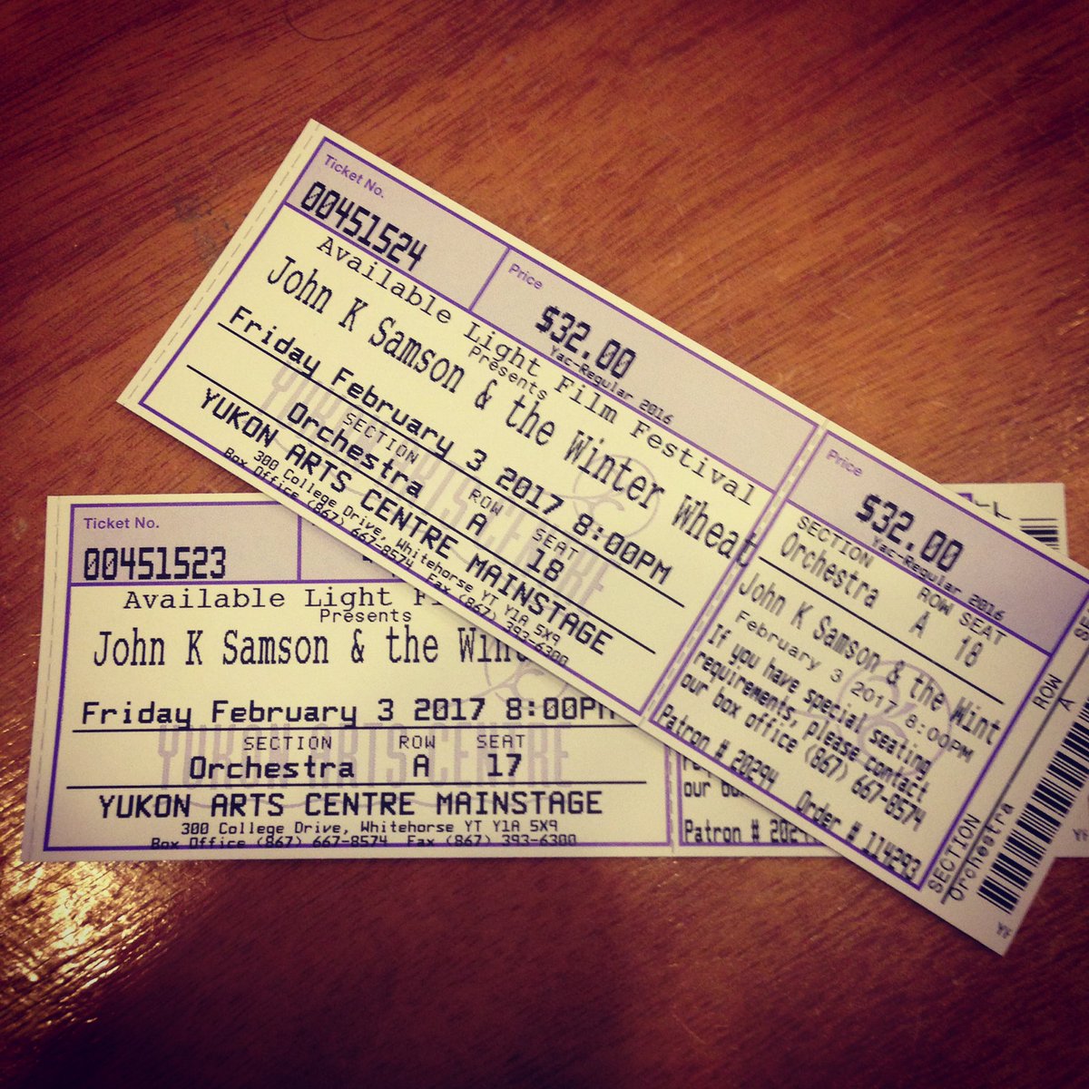 YukonArtsCentre's tweet photo. #YAC Staff didn't wait to get their John K Sampson tickets for @alffyukon and neither should you!! https://t.co/V6kQUcbsTd