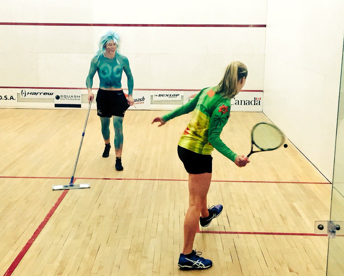 <a href="/NikoleTodd1/">Nikole Todd</a> facing Quebec mascot at the Canadian women team champs!! #GameOn #cwt2017