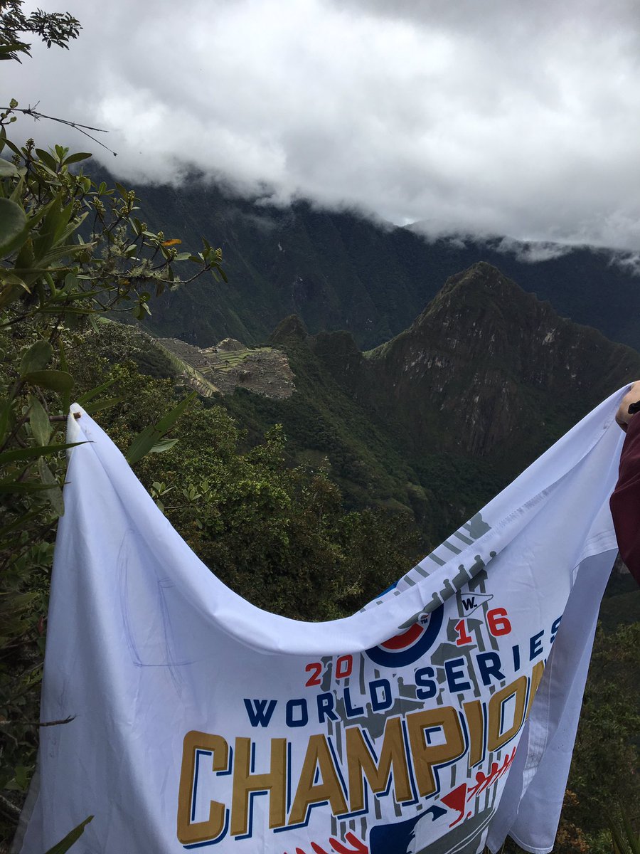 SamPalm3rr's tweet photo. Representing @Cubs at Machu Picchu https://t.co/n6U4rgCGYz