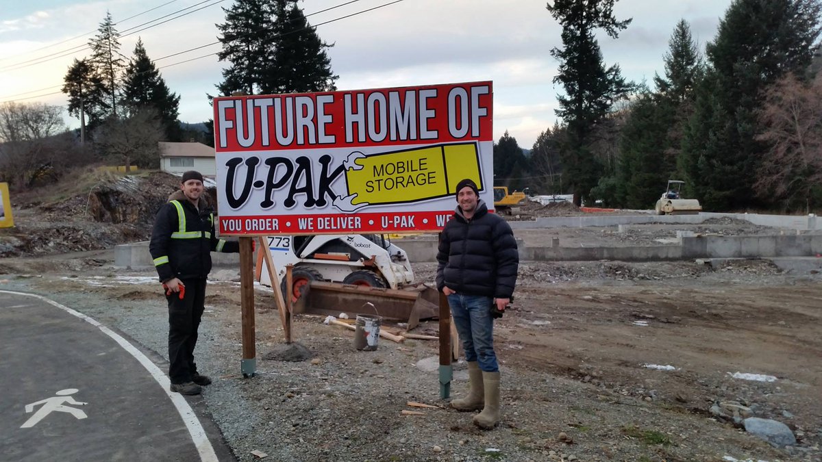 We're excited for the soon-opening home of the new #langford #Upak location! Coming this spring!  #victoria #vancouver #mobilestorage