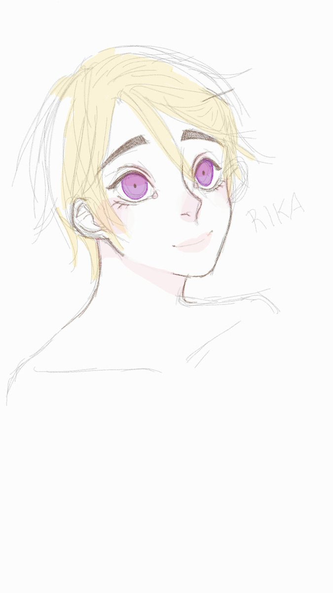 tinypedal's tweet image. he's in yoosung route now so i drew him but i gave up lol