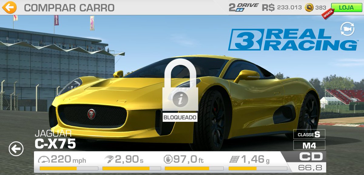 ¡Llega una oferta a toda velocidad! Obtén un 40% de descuento en el Jaguar y un bonus del 100% en el pack de oro de $4.99 🚗 #RealRacing3