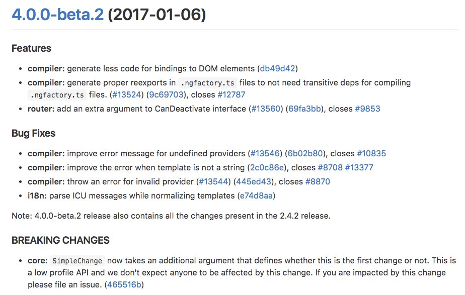 angular's tweet image. Angular 4.0.0-beta.2 is now out. Now generating small code, more control in Router's CanDeactivate, plus bug fixes.
github.com/angular/angula…