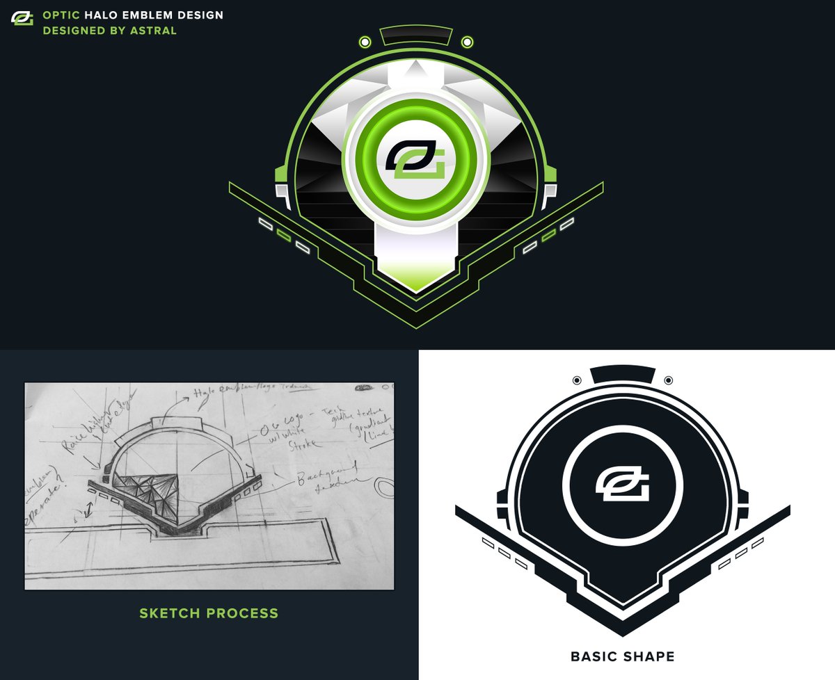 Emblem design + Social branding for @OpTicGaming's Halo World Champion <a href="/FrostyBB/">bradley</a>, I enjoyed this project a lot! Thx🤣
imgur.com/a/3ewzs
