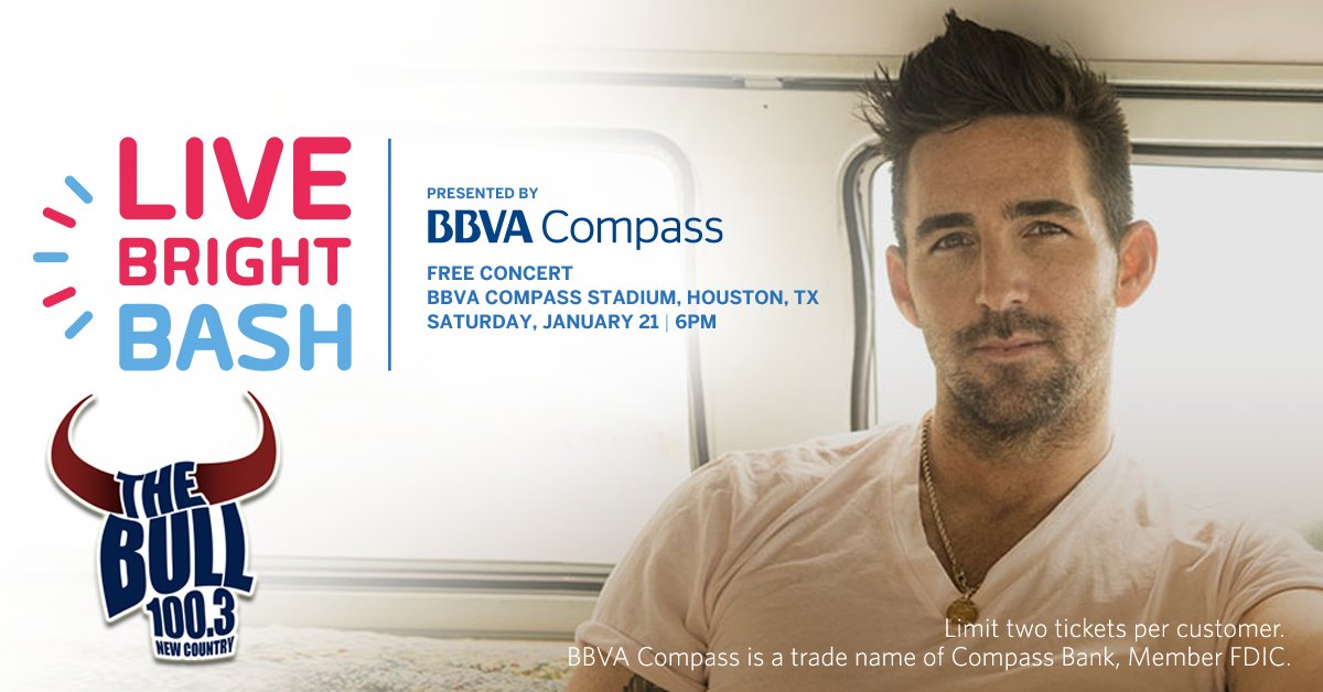 TheBullHouston's tweet photo. Live Bright Bash 2017: A FREE concert to celebrate the people of Houston feat. @jakeowen!
https://t.co/18kwB4bWwB https://t.co/aPymS2sfZ9