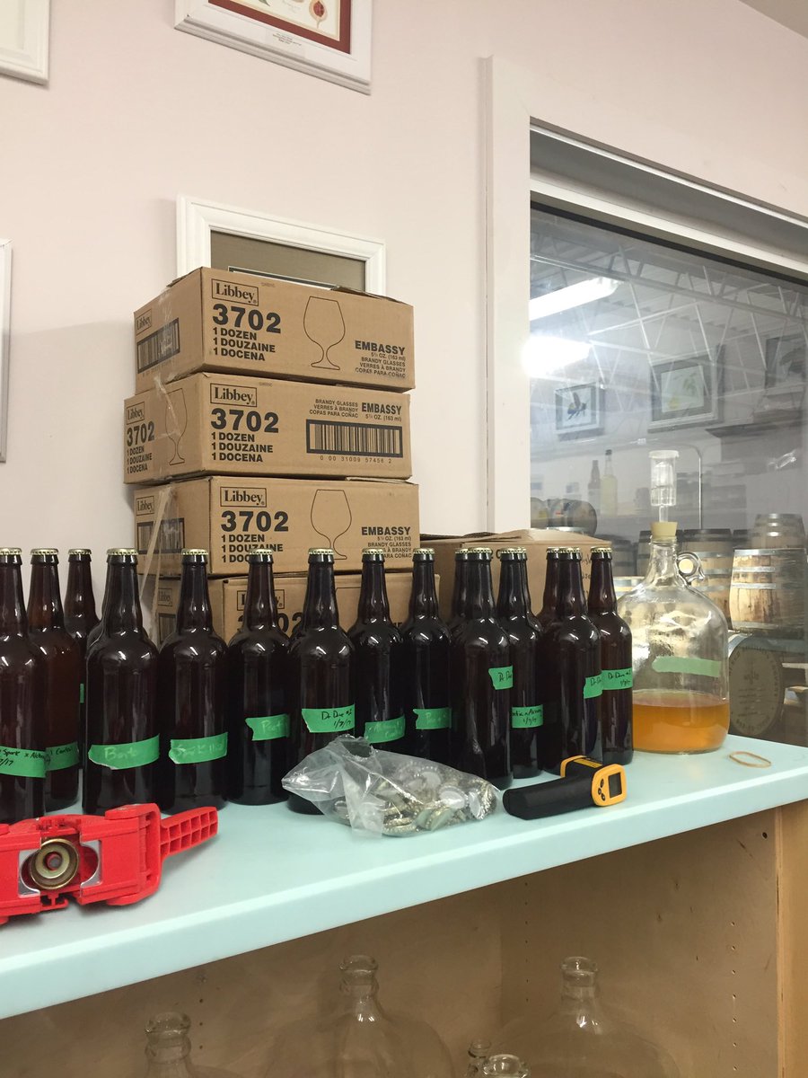 WigleWhiskey's tweet photo. Shout out from @ThreadbareCider to all the science teachers who tried to teach us PV=nRT the first time! #bottlingday #cider #noexplosions https://t.co/u4P2B4c7bU