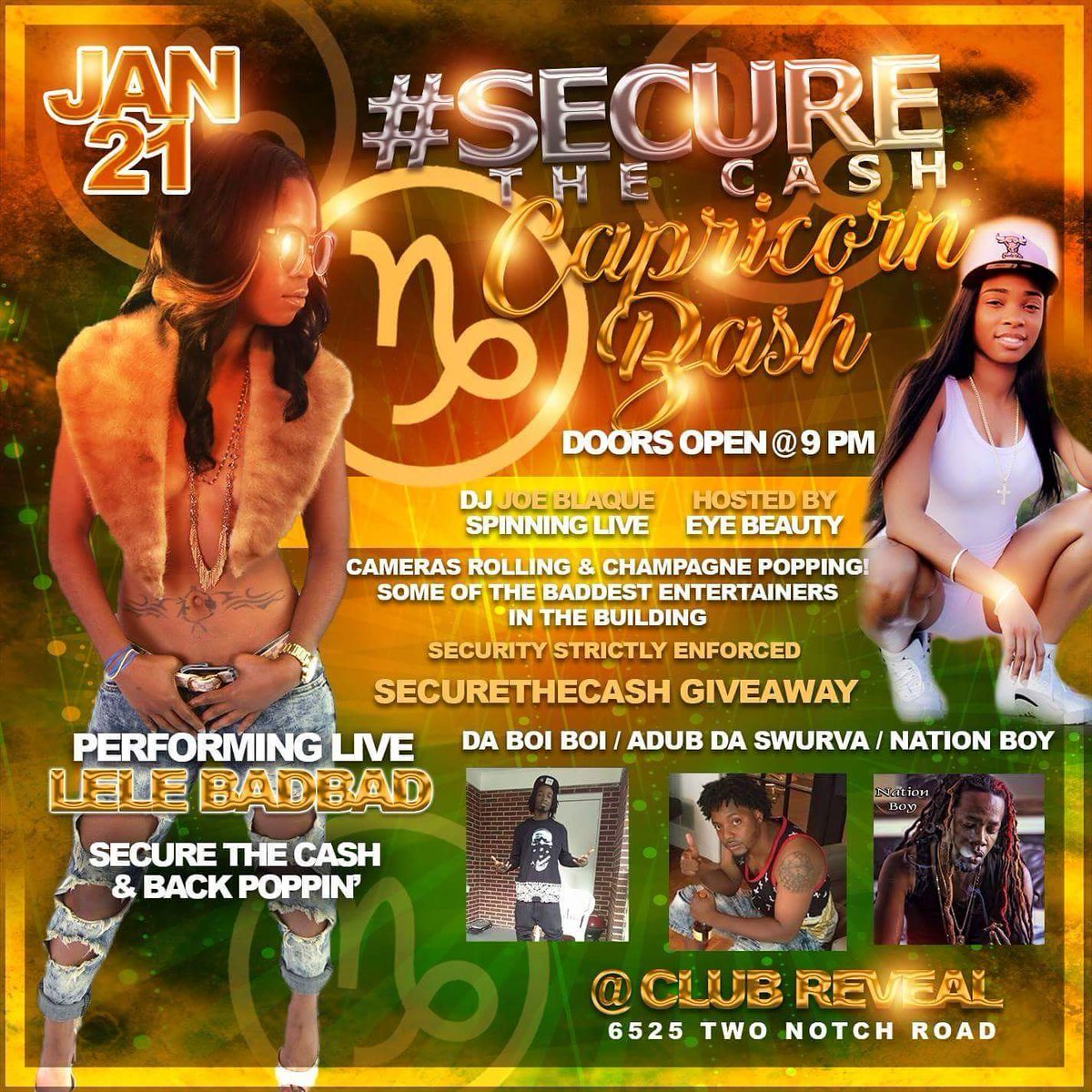 iHeartNxcole's tweet photo. 🔊 Mark Your Calendars!
Jan. 21
#SecureTheCash #CapricornBash
@LeleakaBadBad LIVE!
Club Reveal 🕪 https://t.co/ttQs78O3Eo