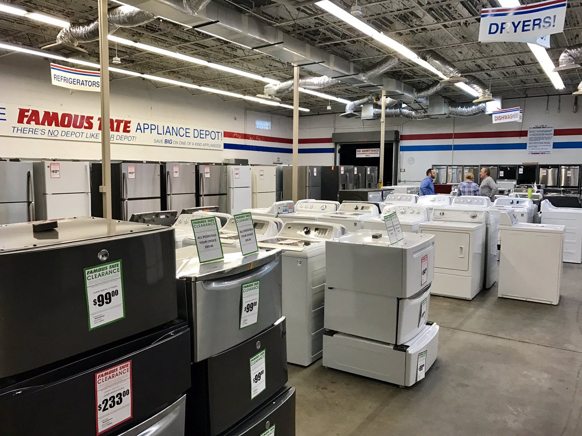 Famous Tate on Twitter "Huge appliance clearance event at our North